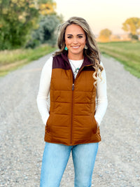 The Weatherford Insulated Vest in Brown