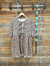Leopard Front Bow Tie Dress