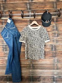 The Leopard Print Crew Neck Top