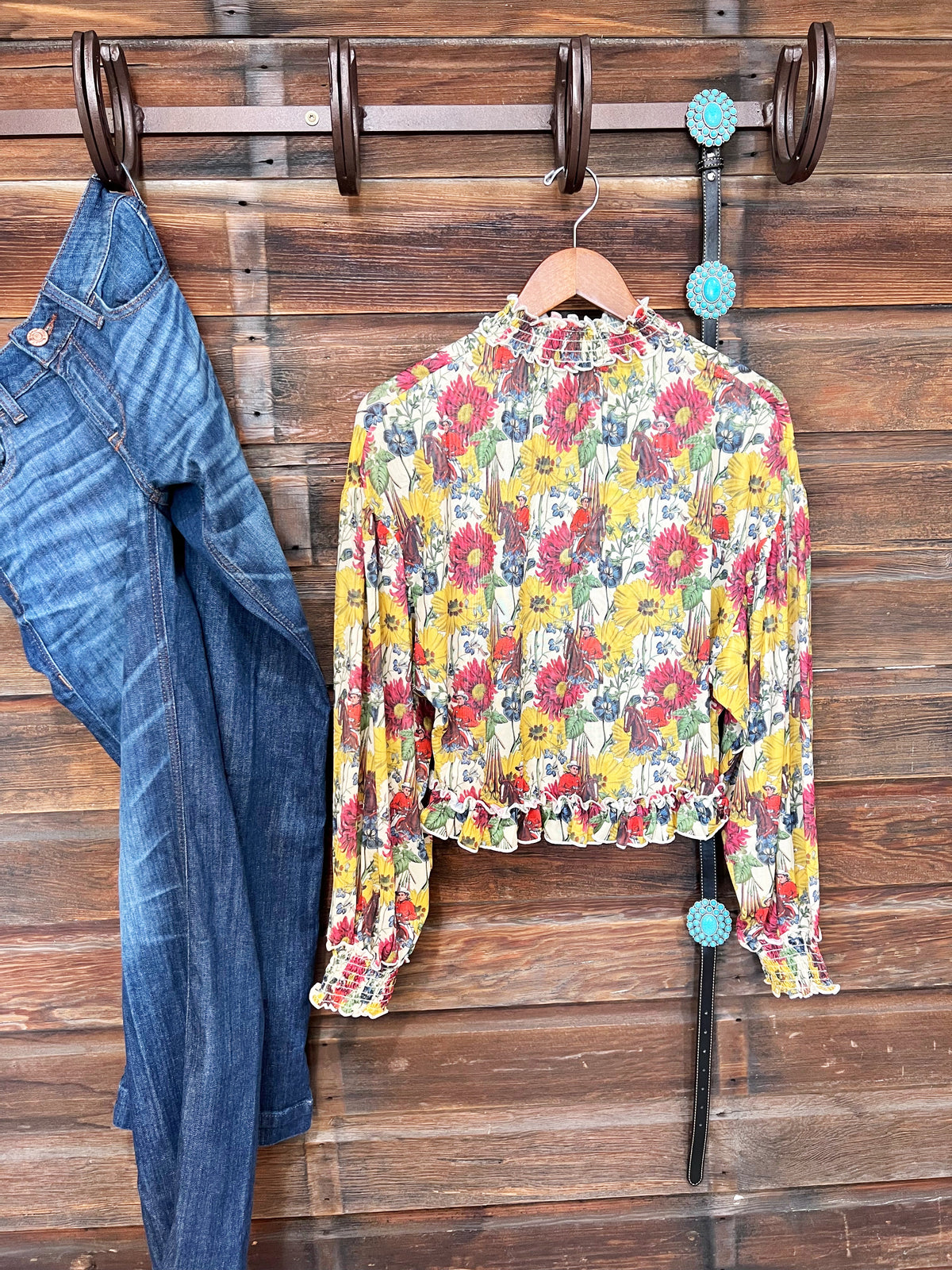 The Cowboy Florals Mesh Blouse