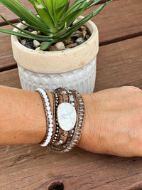 The Brown Tones Leather Wrap Bracelet