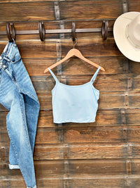 The Basic Cami Tank in Blue