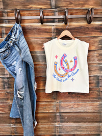 The Luck is in the Curves Boxy Tank