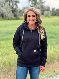 The Oakley 1/2 Zip Hoodie in Black