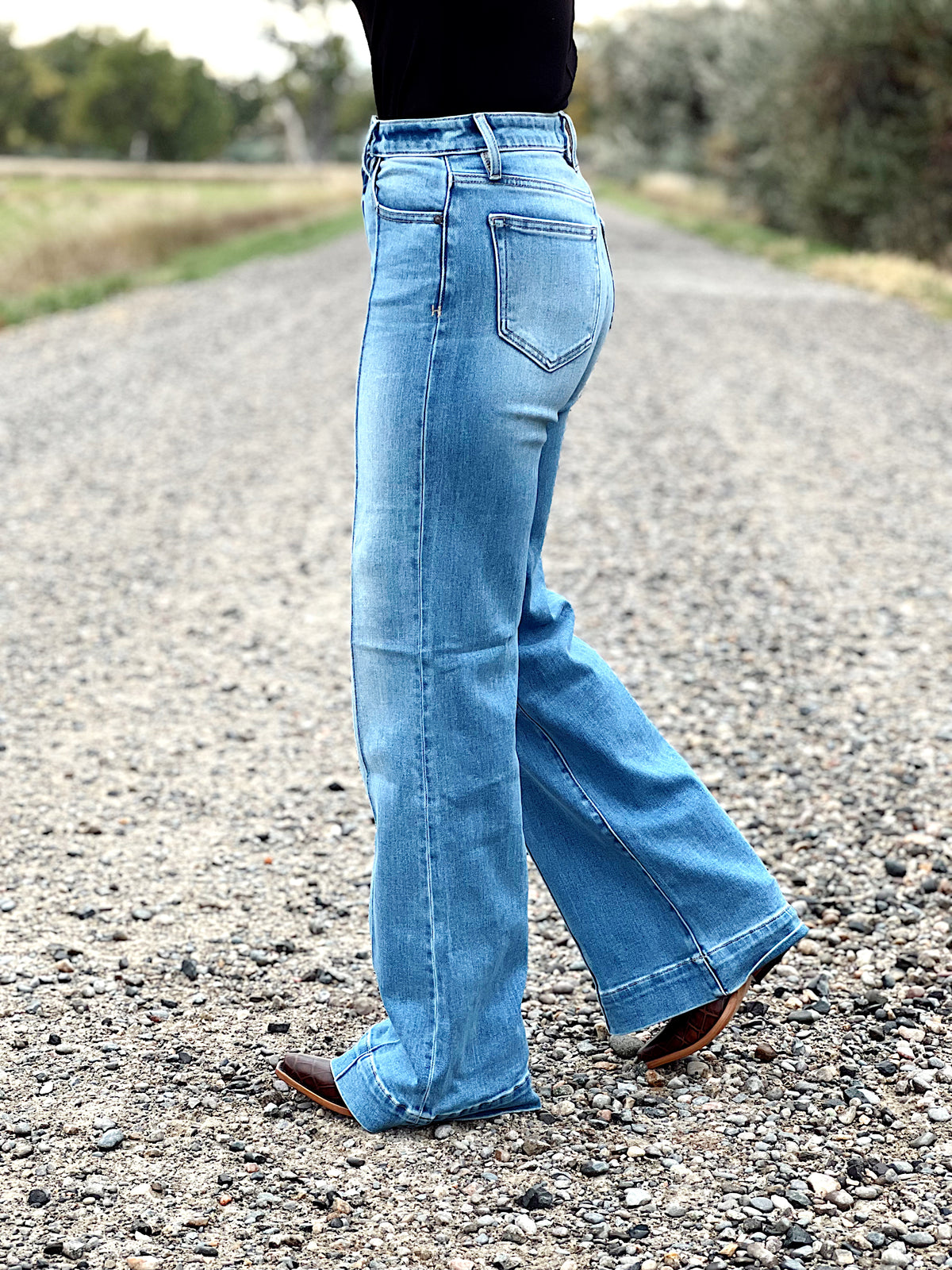 The Pintuck Flare Jean