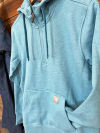 The Oakley 1/2 Zip Hoodie in Slate Blue