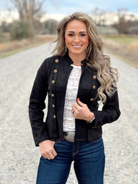 The Suede Blazer in Black