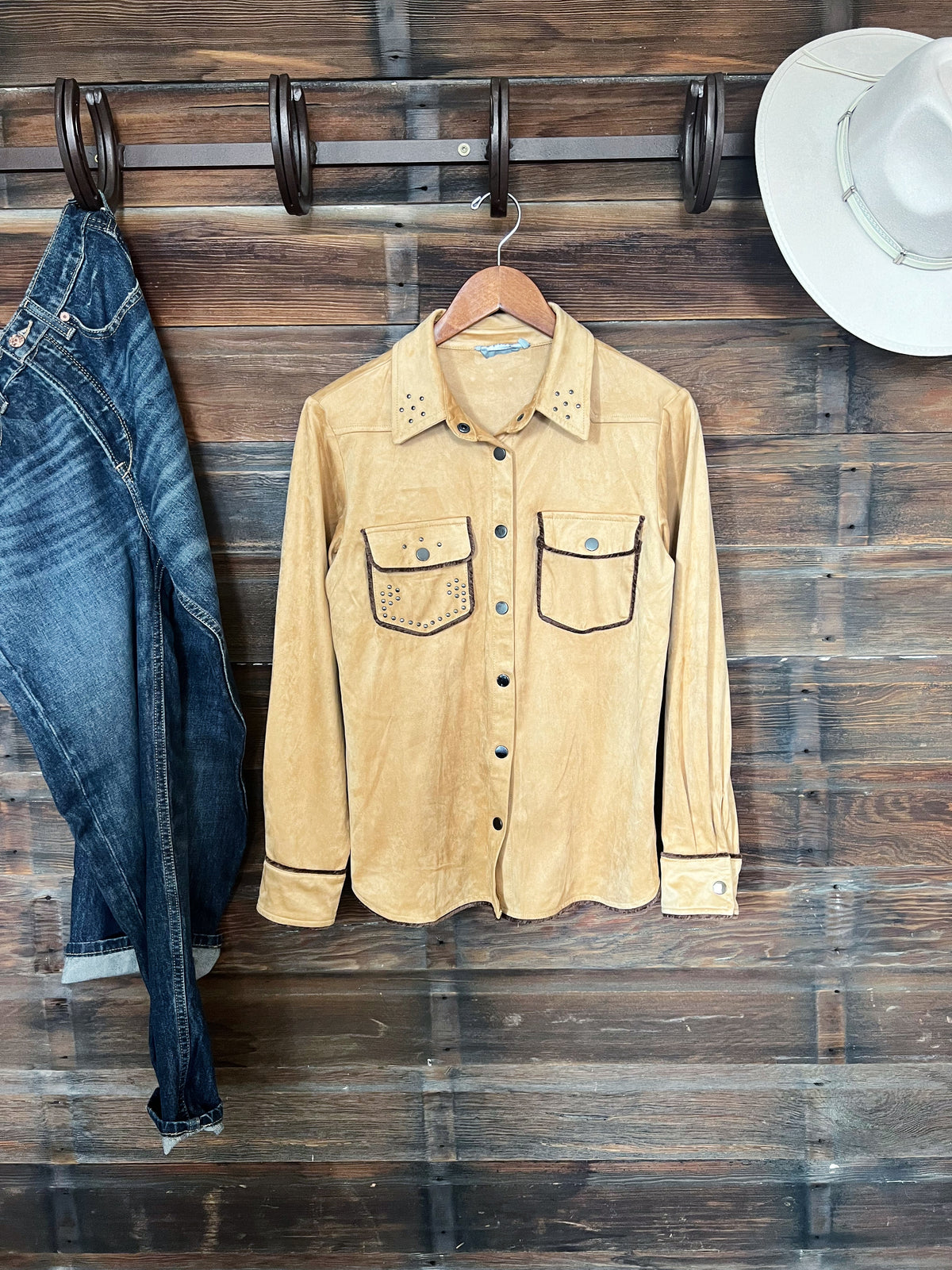 The Suede Western Button Up