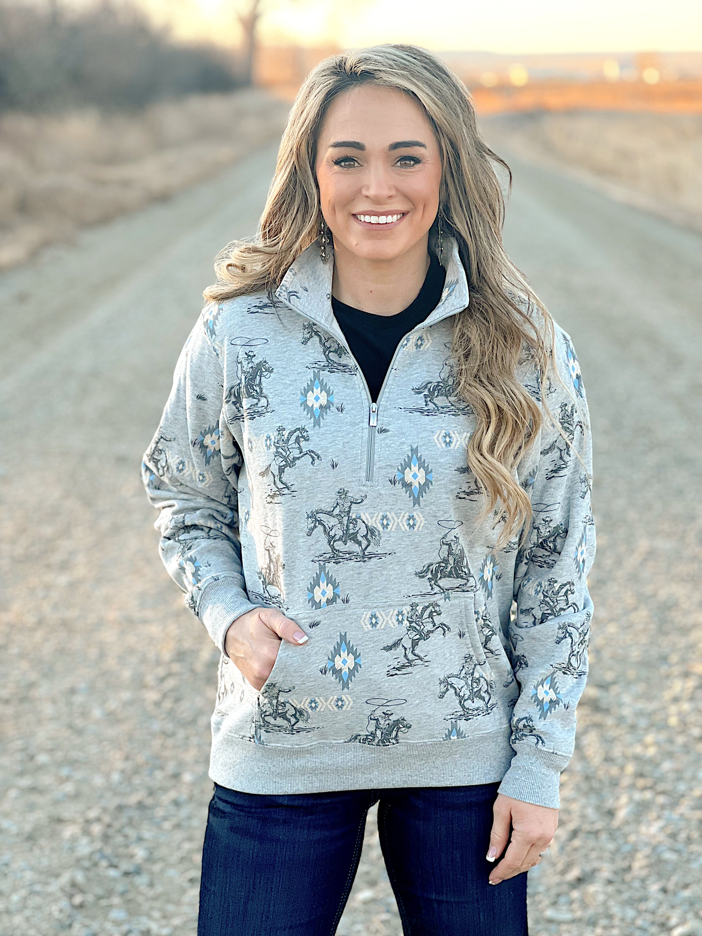 The Wild West Half Zip Pullover