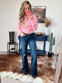 The Pink Stripe Performance Button Up