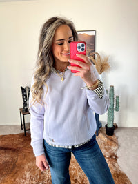 The Rebar Lightweight Fleece Pullover in Lavender