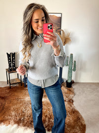 The Essential Crew Sweater in Grey