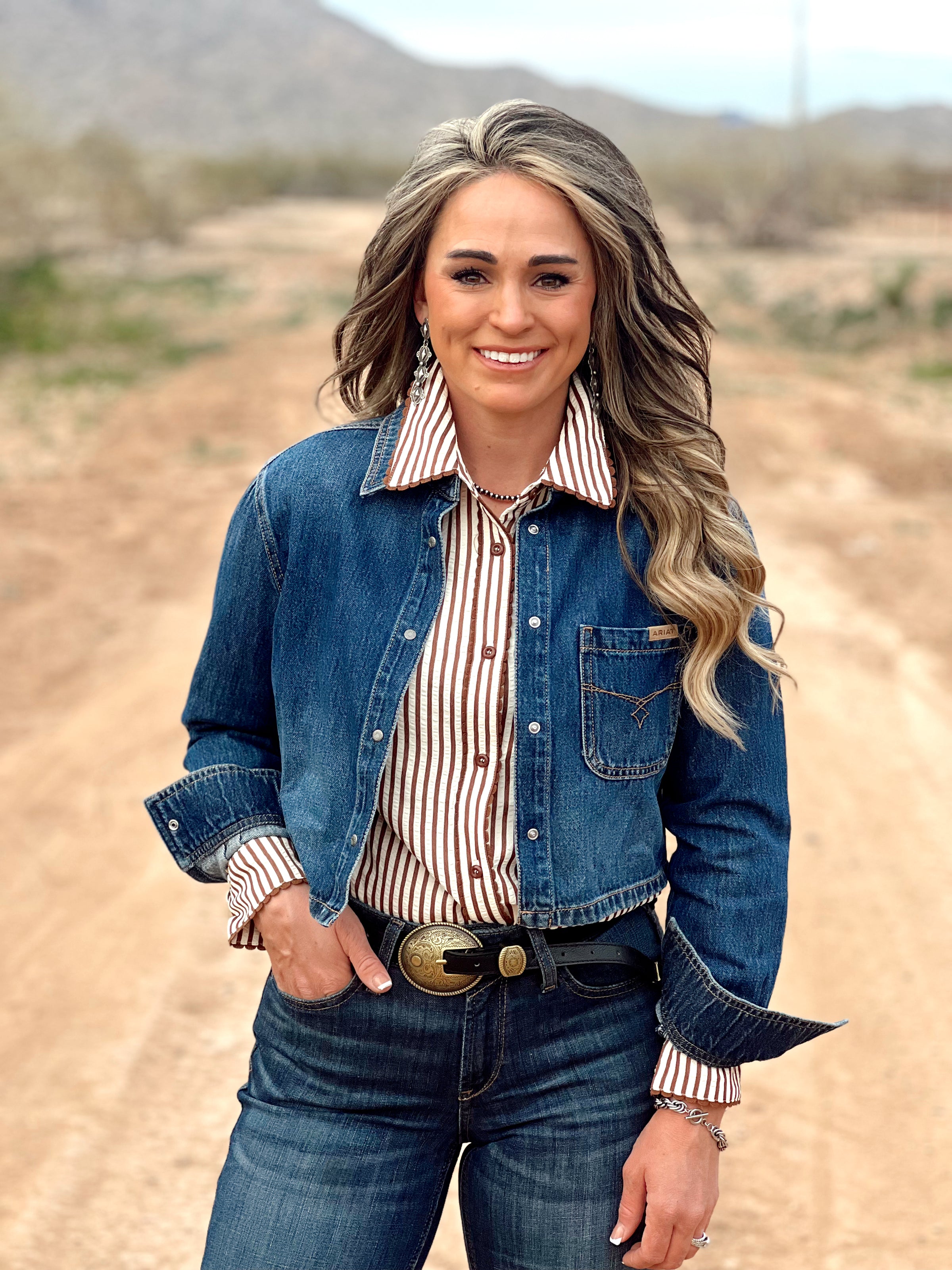 The Dallas Dark Wash Denim Button Up Shirt