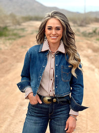 The Dallas Dark Wash Denim Button Up Shirt