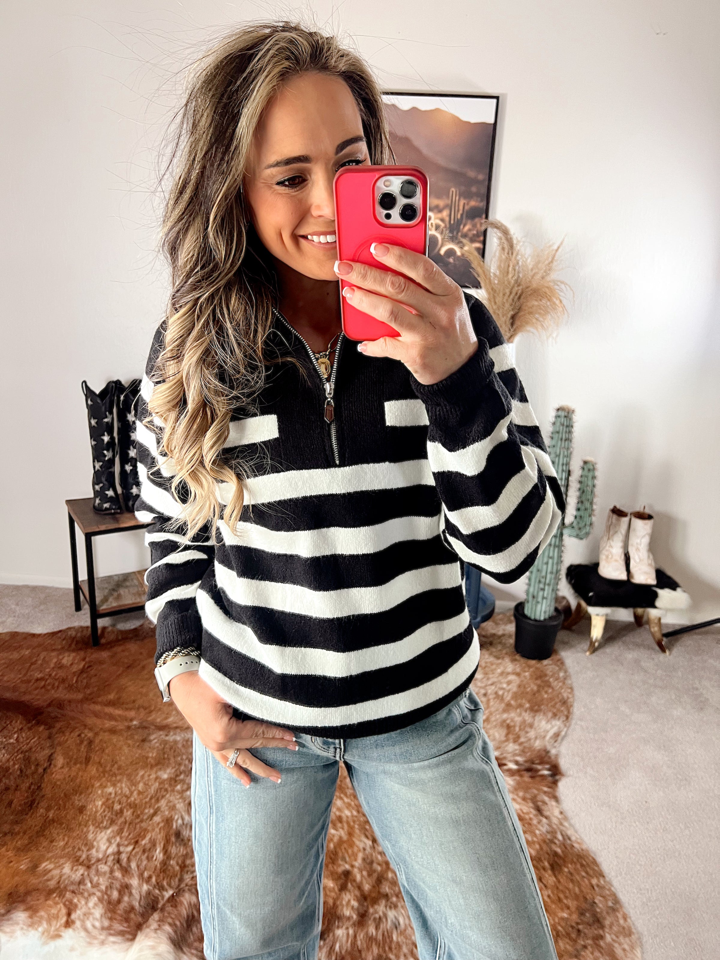 The Lost Alomos Half Zip in Black