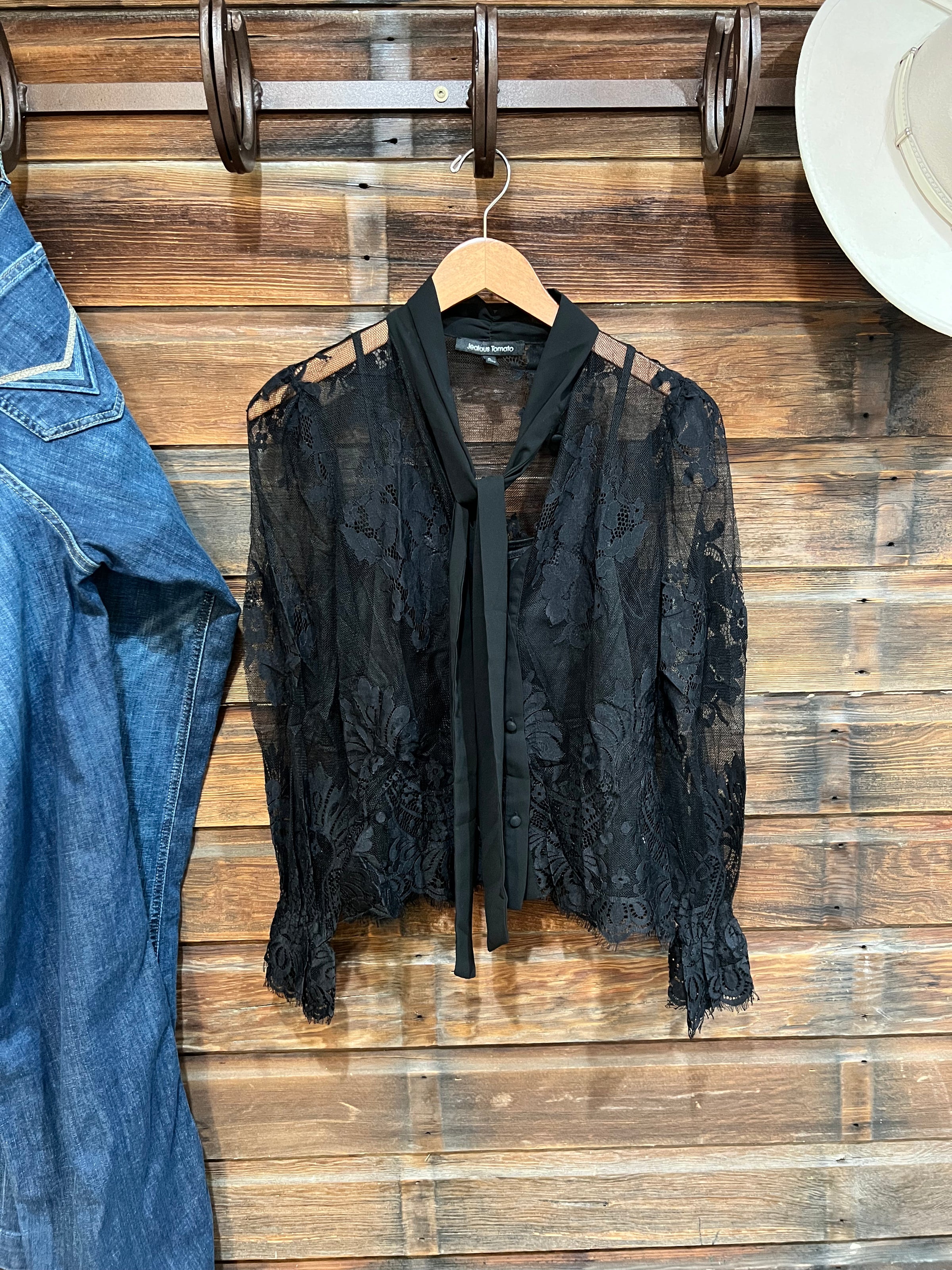 Kelli's Closet Black Lace Top