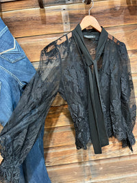 Kelli's Closet Black Lace Top