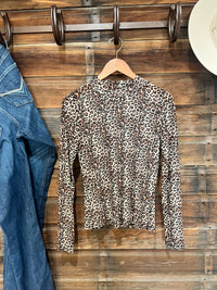 Kelli's Closet Leopard Mesh Top
