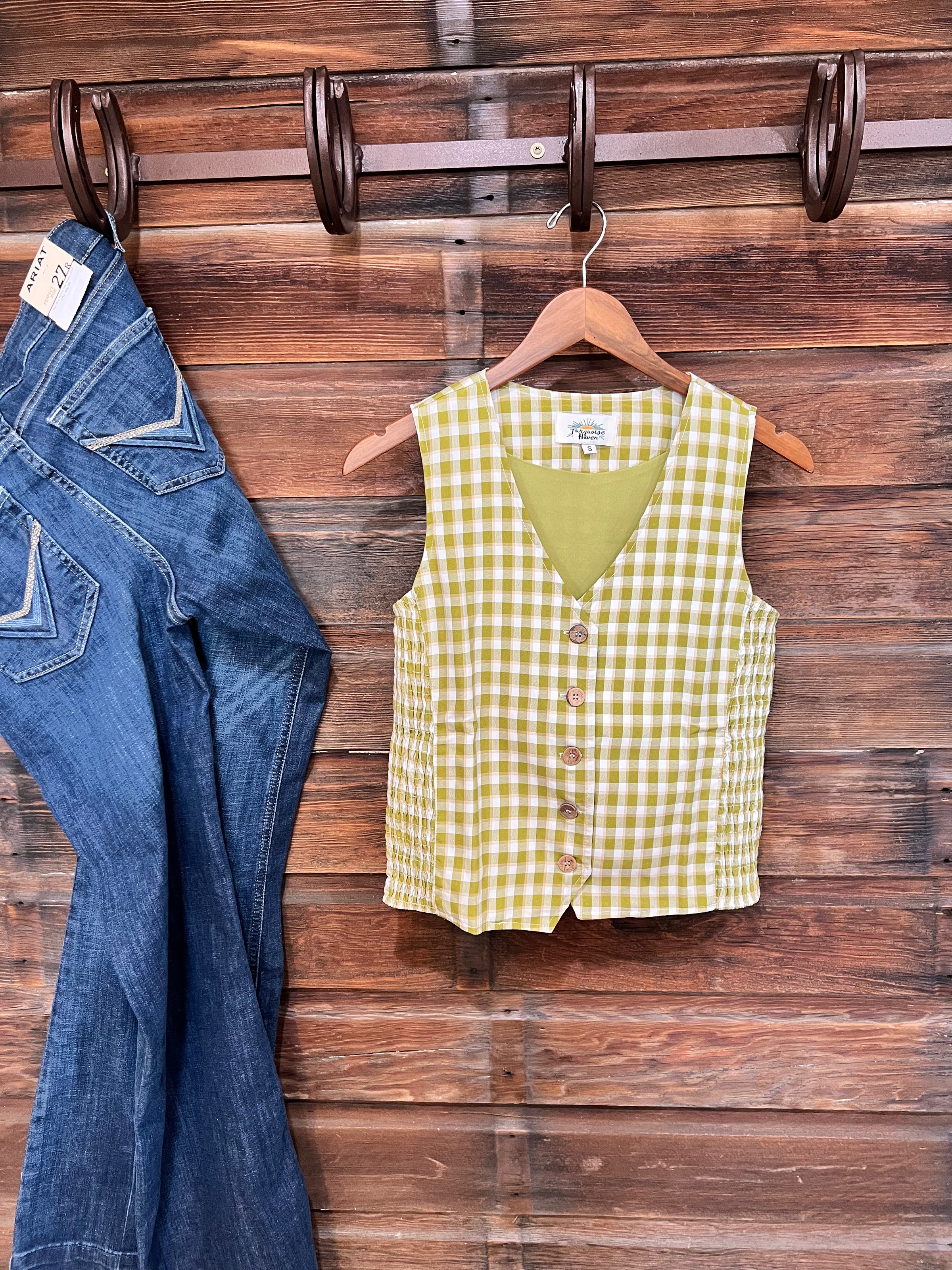 Kelli's Closet Gingham Vest