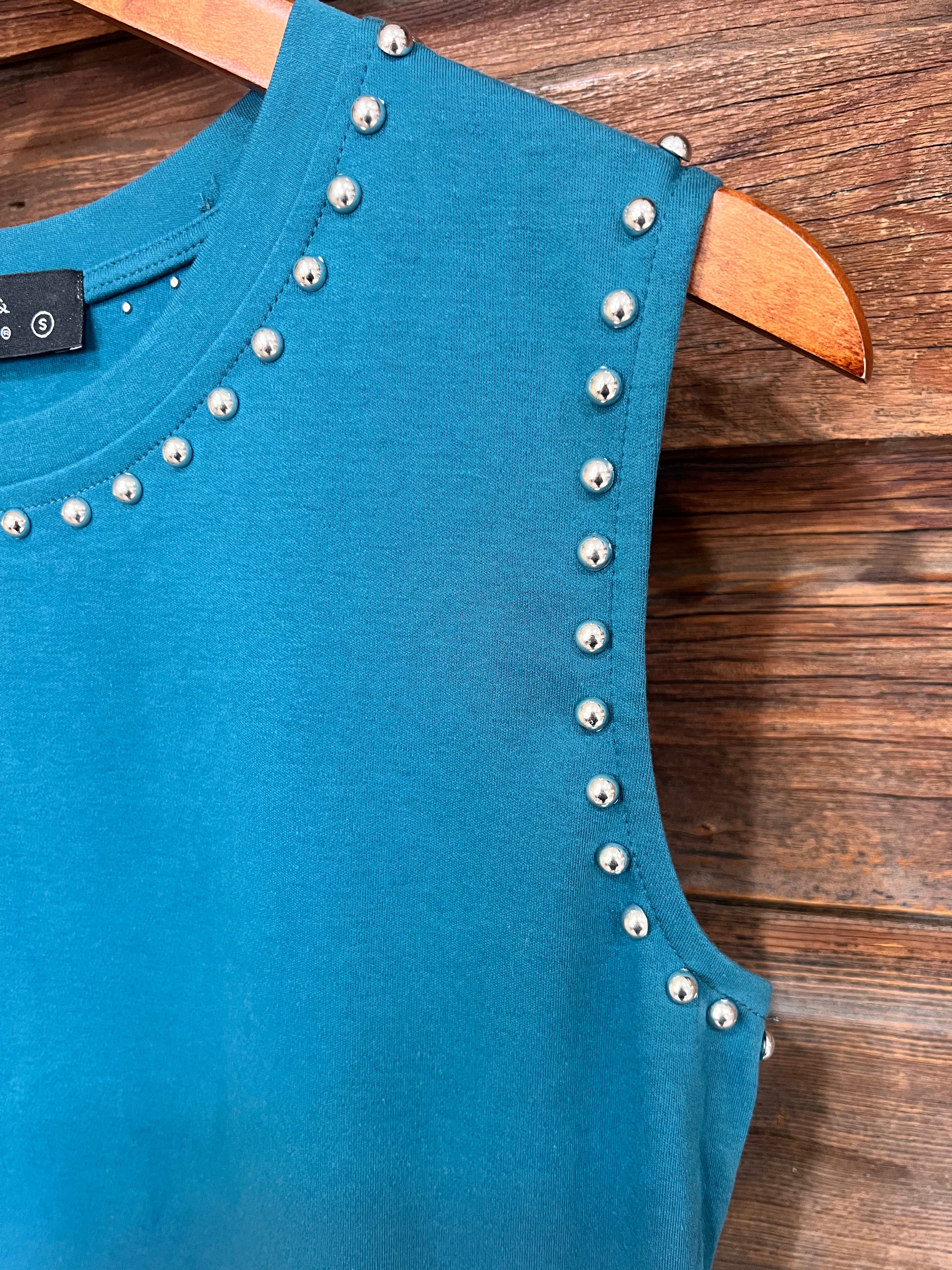 Teal Studded Tank