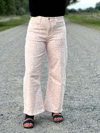 The Blush Leopard Crop Denim Jean