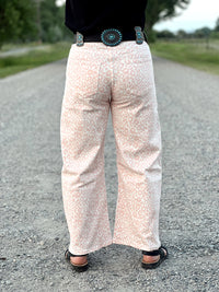 The Blush Leopard Crop Denim Jean