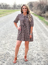 Leopard Front Bow Tie Dress