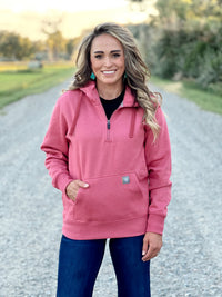 The Oakley 1/2 Zip Hoodie in Mauve