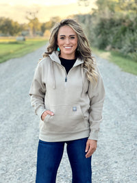 The Oakley 1/2 Zip Hoodie in Tan