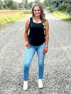 The Leather Like Tank in Black