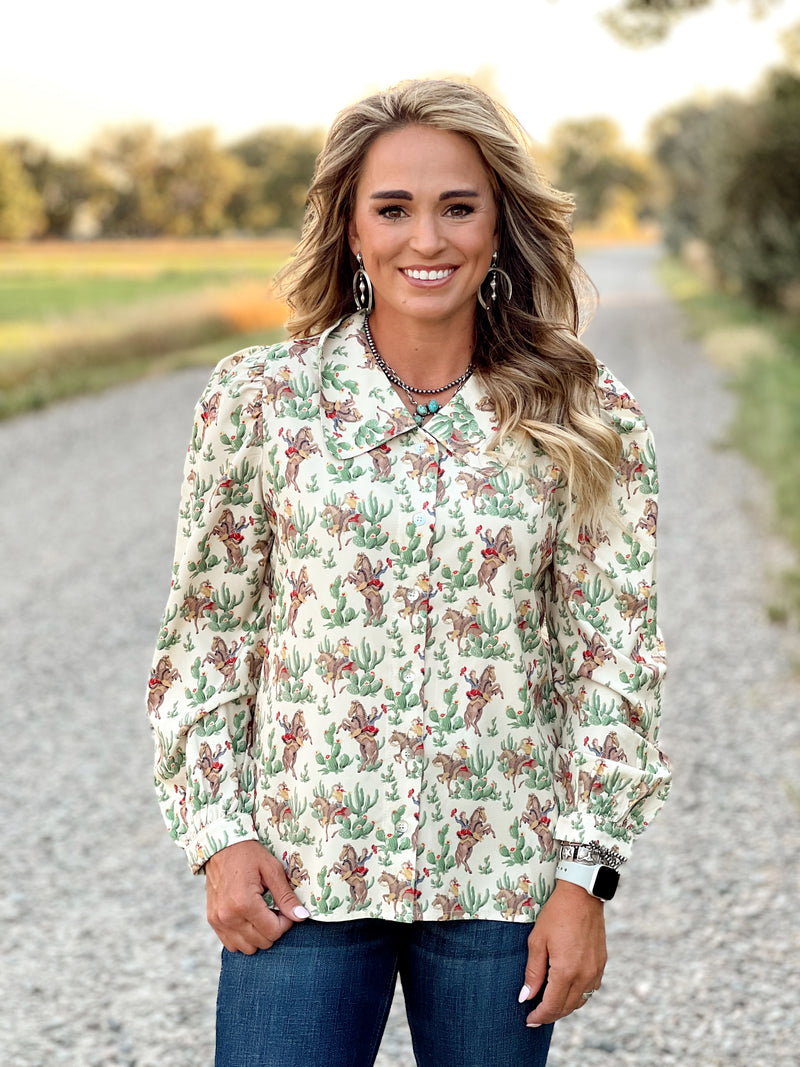 The Old Desert Button Up Top