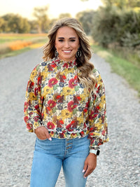 The Cowboy Florals Mesh Blouse