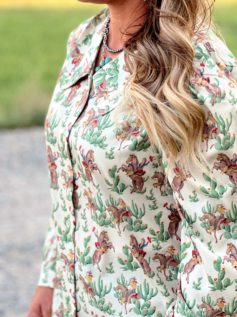 The Old Desert Button Up Top