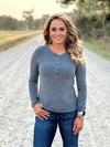 The Classic Henley Top in Grey