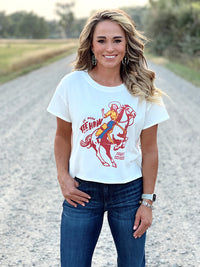 The Sendero Yee Haw Crop Tee