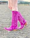 The Casanova Boot in Pink Suede