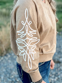 The Odessa V Neck Stitched Sweater