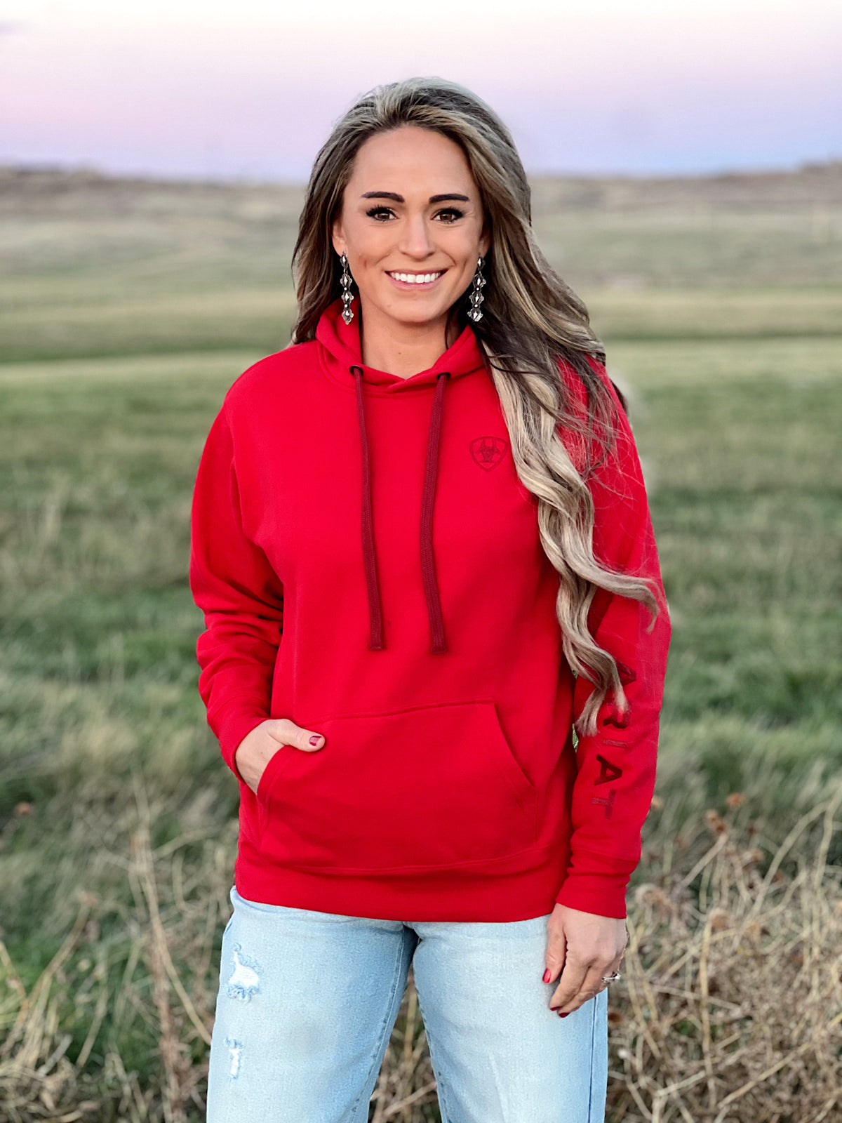 The Auburn Hoodie in Red