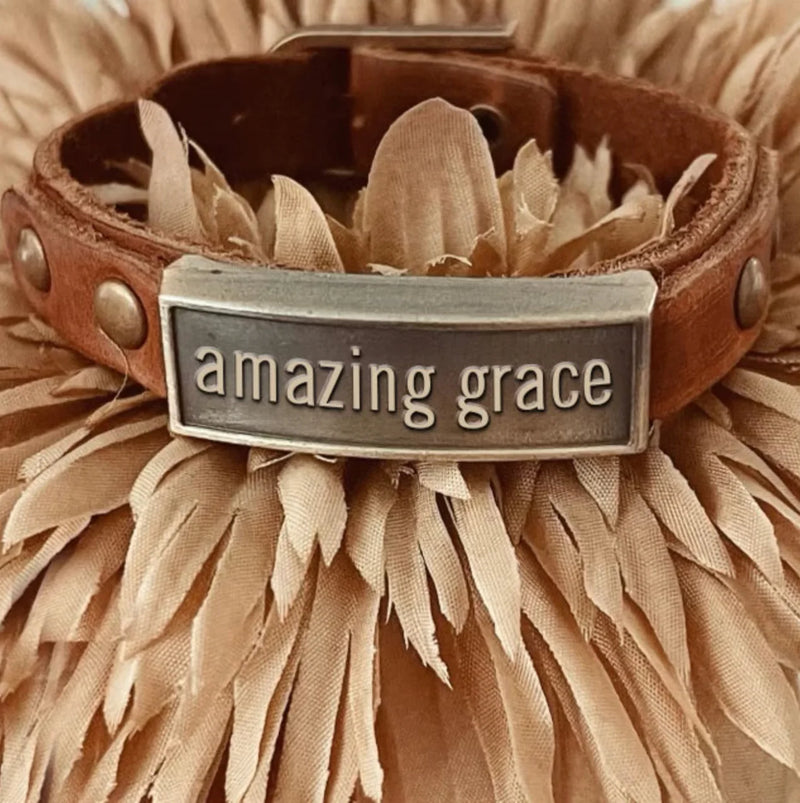 Leather Bracelet Amazing Grace