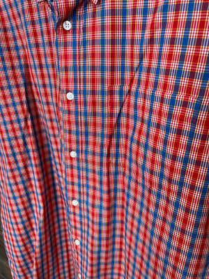 Men's Red Button Up