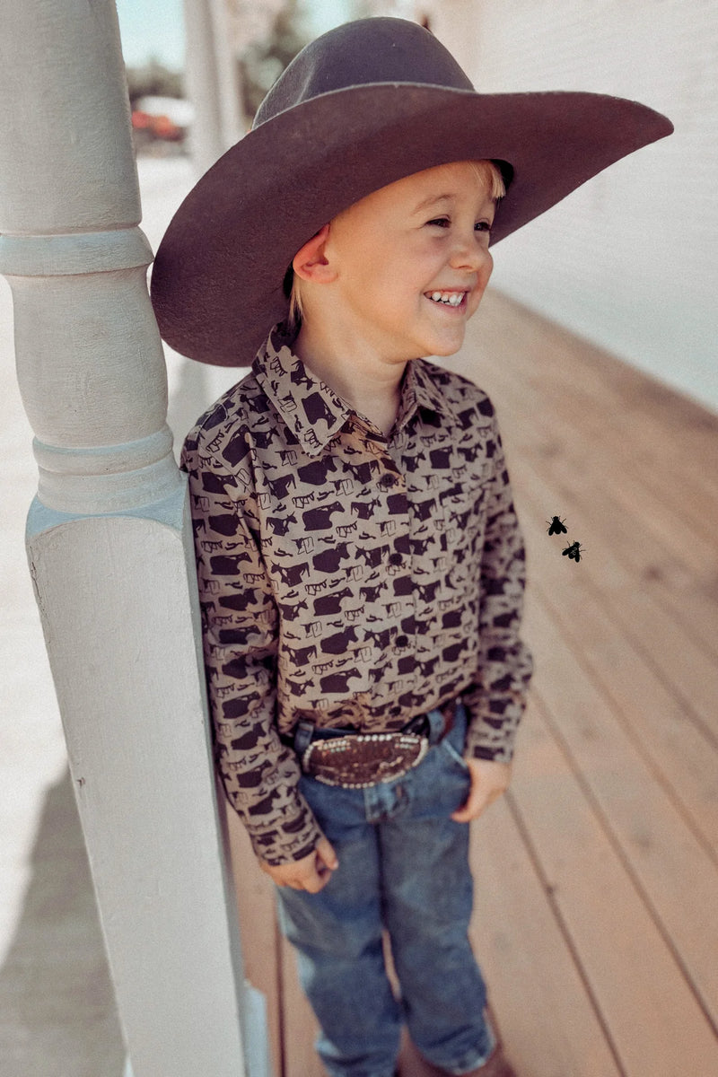 Kids Western Button Up