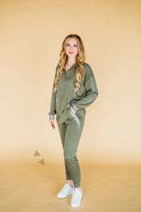 The Dolly Joggers in Olive