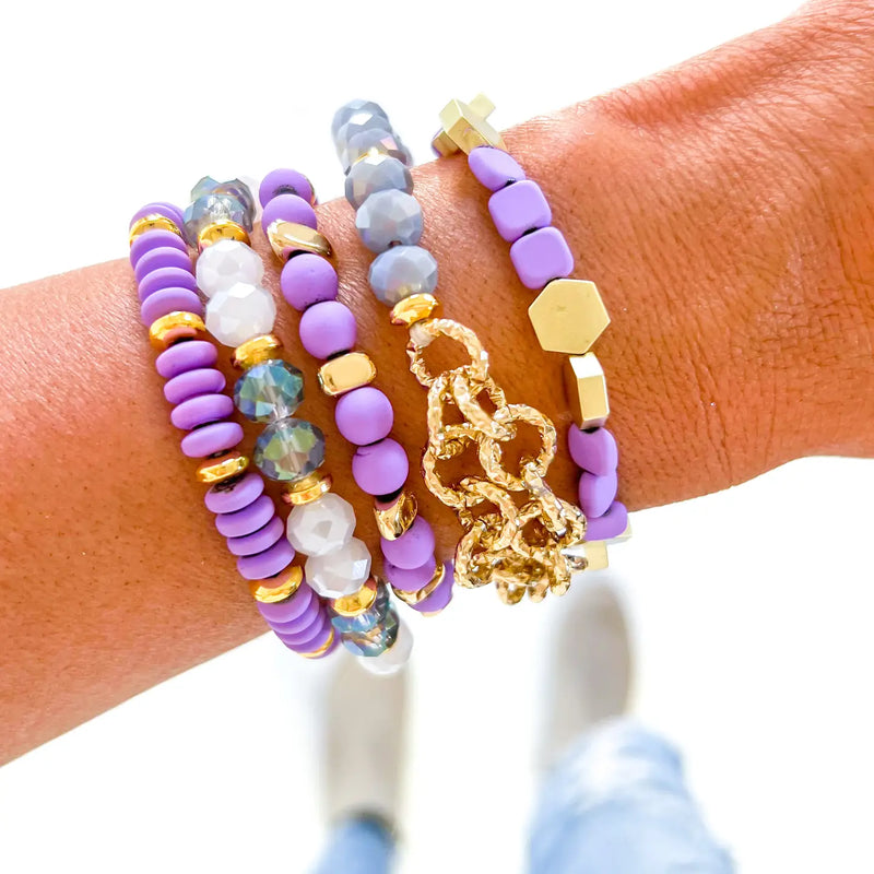 The Purple Stack Bracelet Set of 5