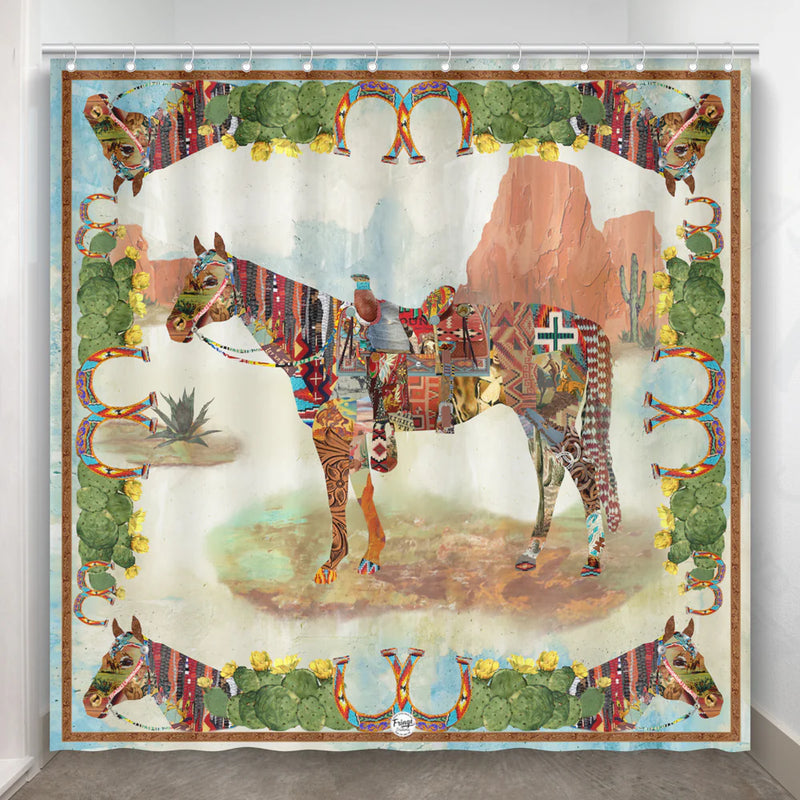 The Western Horse Shower Curtain