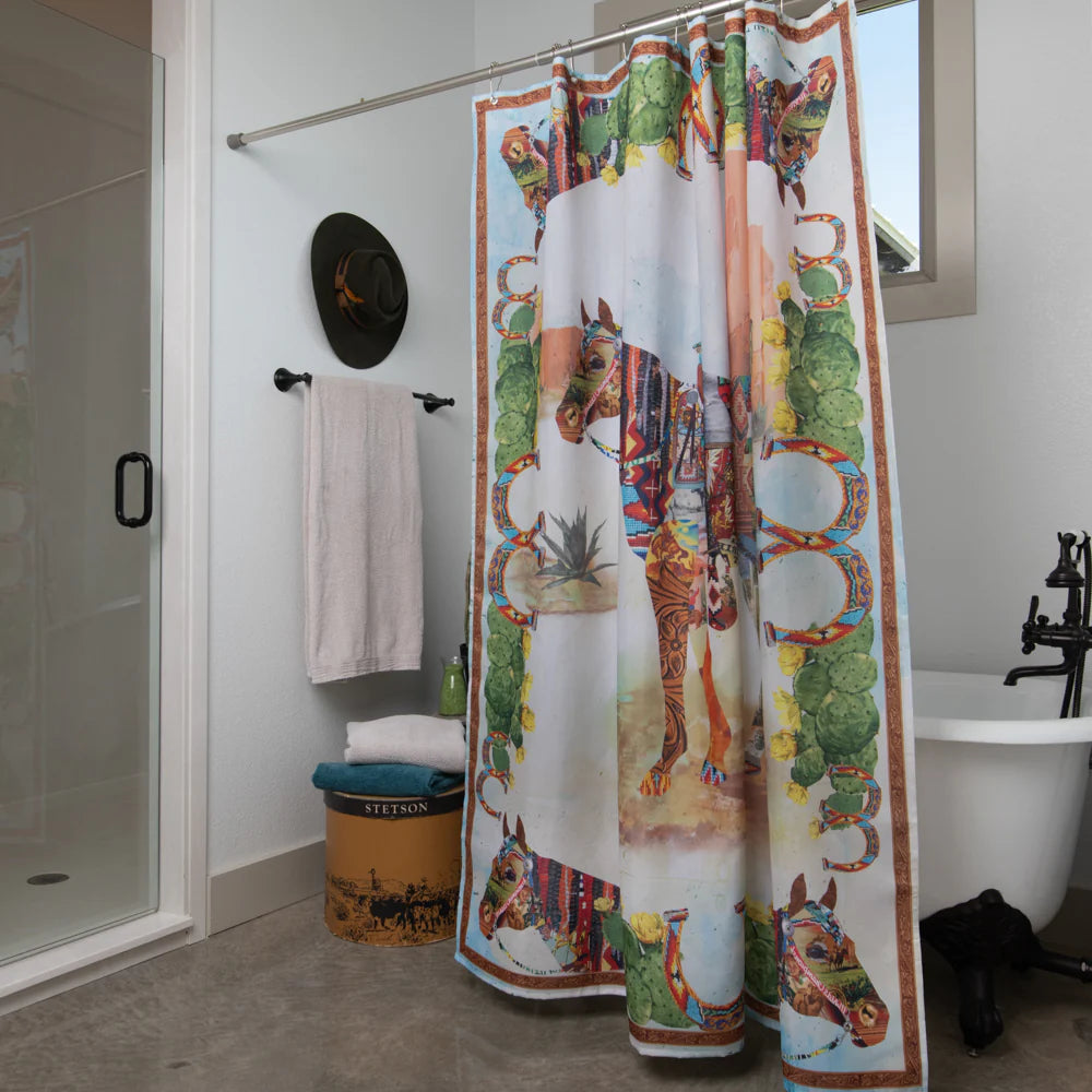 The Western Horse Shower Curtain