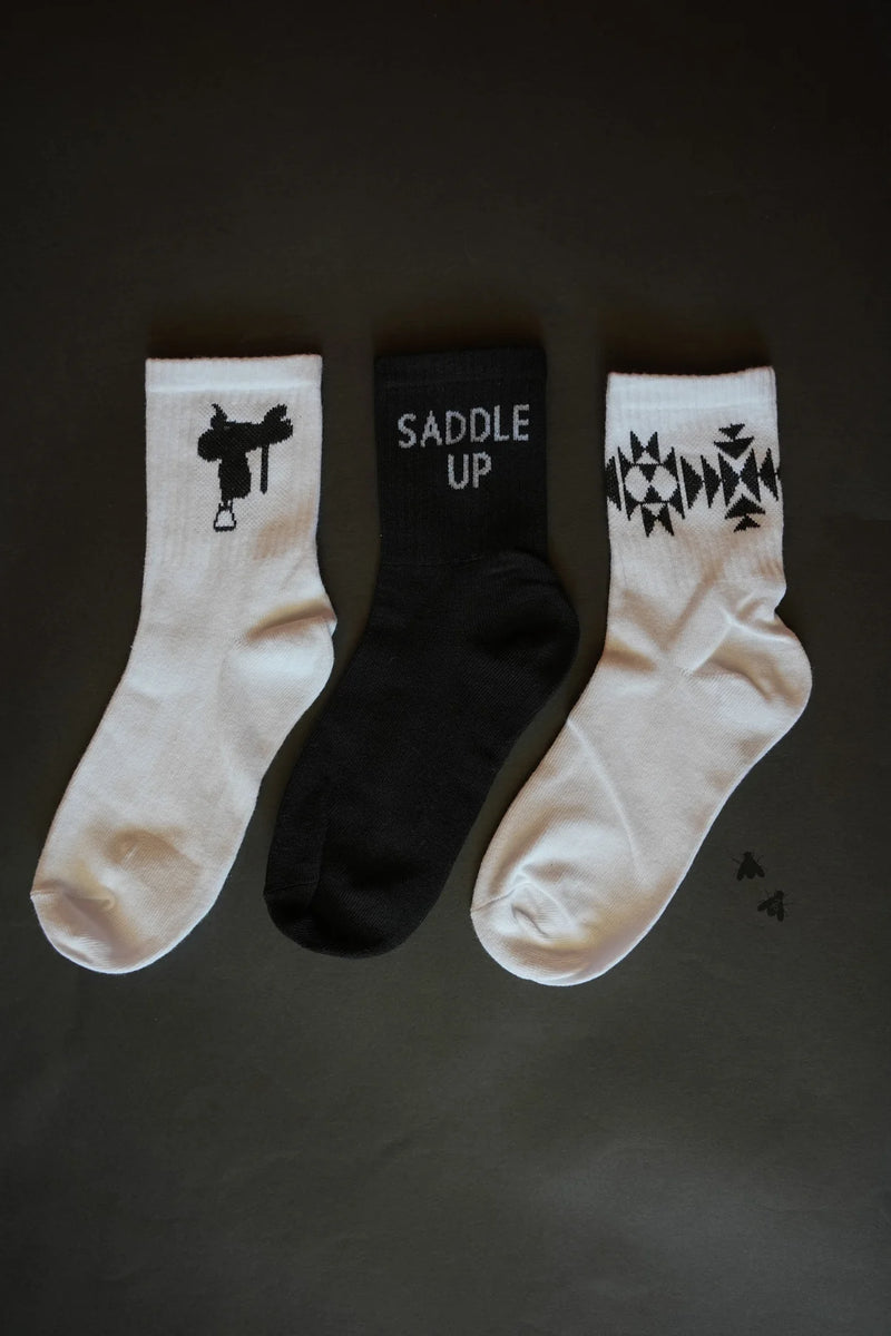 Kids Western Sock Pack of 3