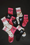 Kids Western Sock Pack of 3 in Pink Saddle