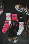 Kids Western Sock Pack of 3 in Pink Saddle