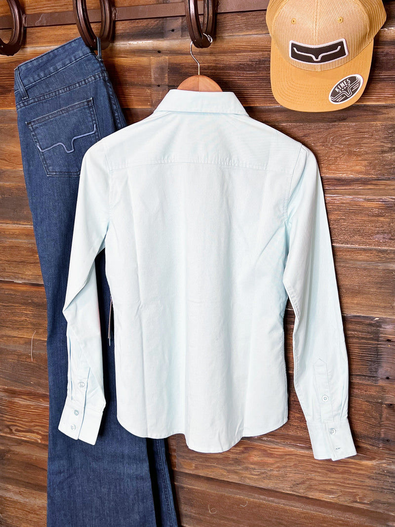 The Roundup Button Up Top in Turquoise