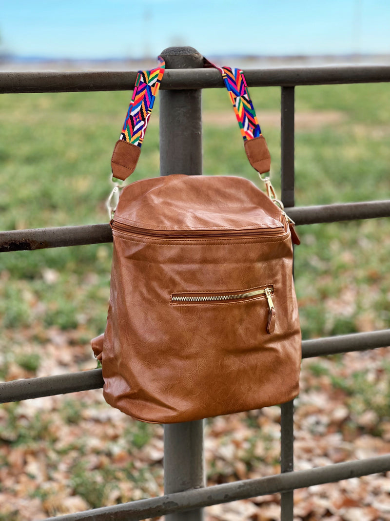 The Chloe Backpack in Brown